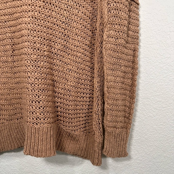 Free People Open Tan Knit Sweater Women's XS - Picture 4 of 7